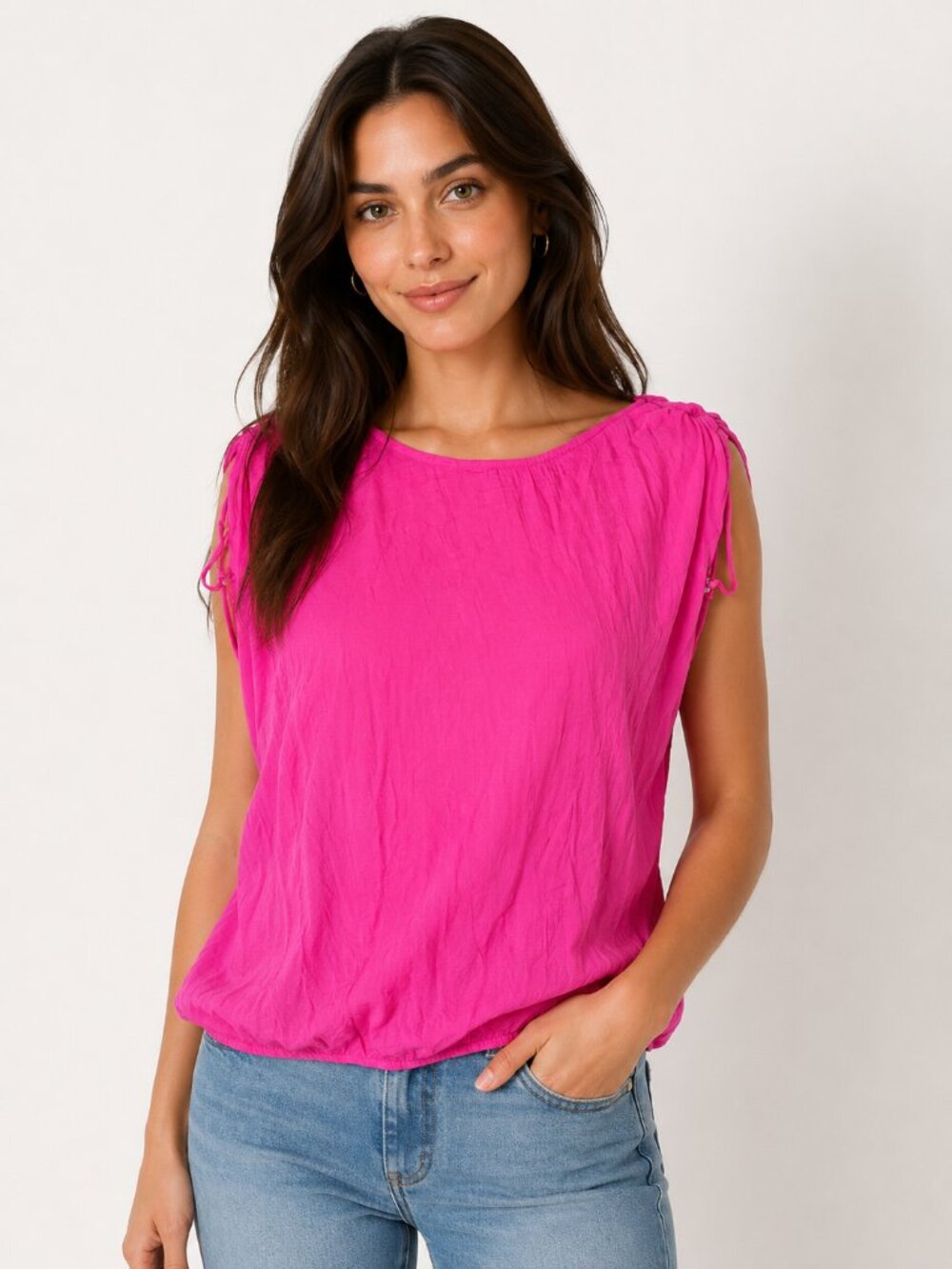 Michael Kors Pink Sleeveless Boat Neck Blouse